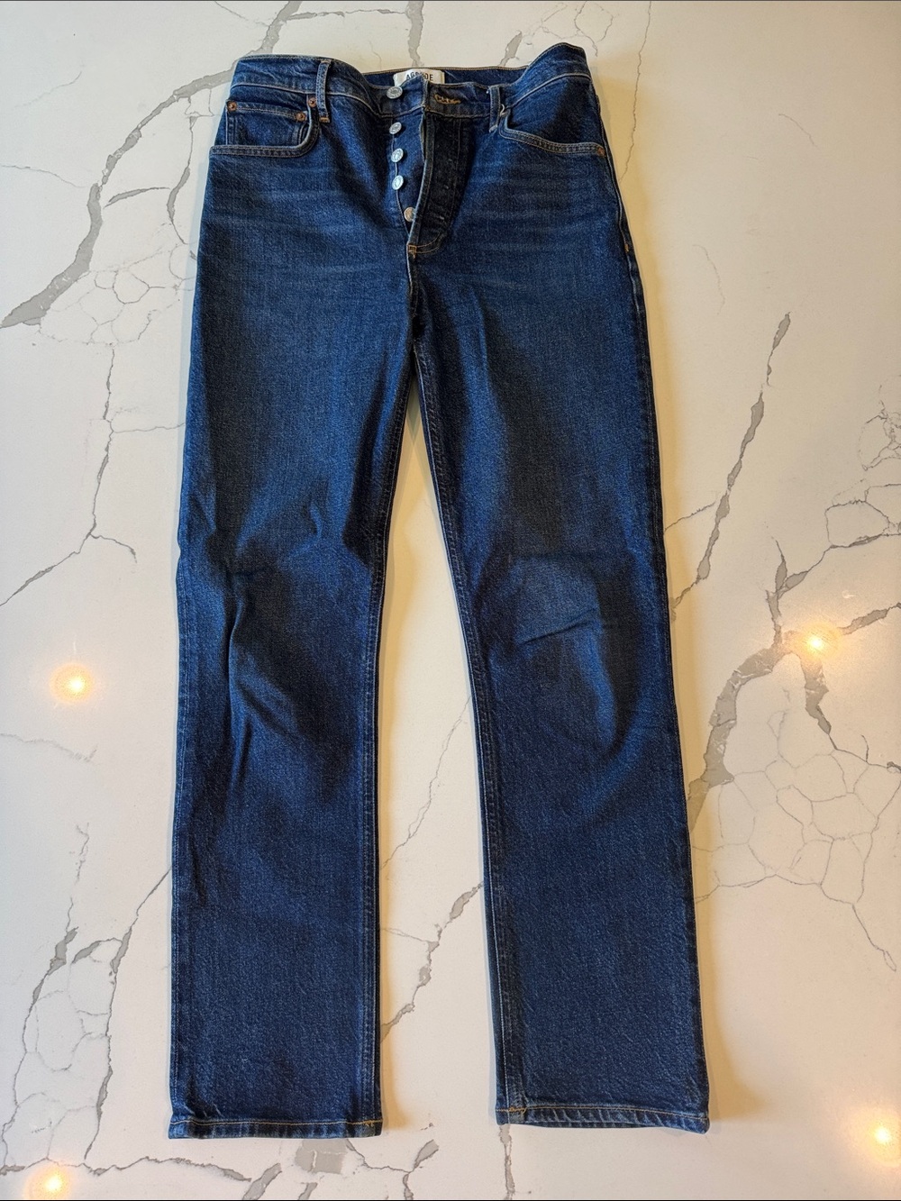 Agolde Dark  High-Rise Jeans